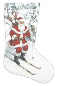 TTAXS269-13 - Santa Skiing Stocking, 13 Mesh