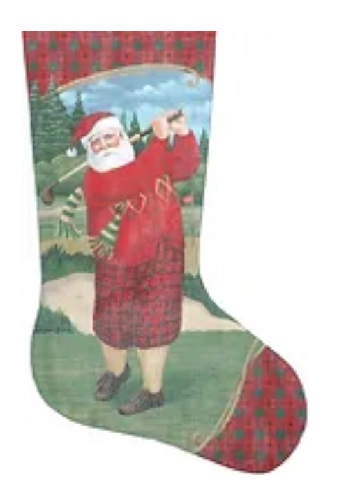 TTAXS306 - Santa Teeing Off Stocking