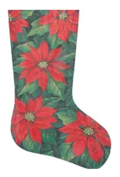 TTAXS308 - Red Poinsettia Stocking