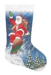 TTAXS335 - Snowboarding Santa Stocking