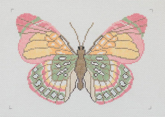 Pink & Green Butterfly - 13 Mesh