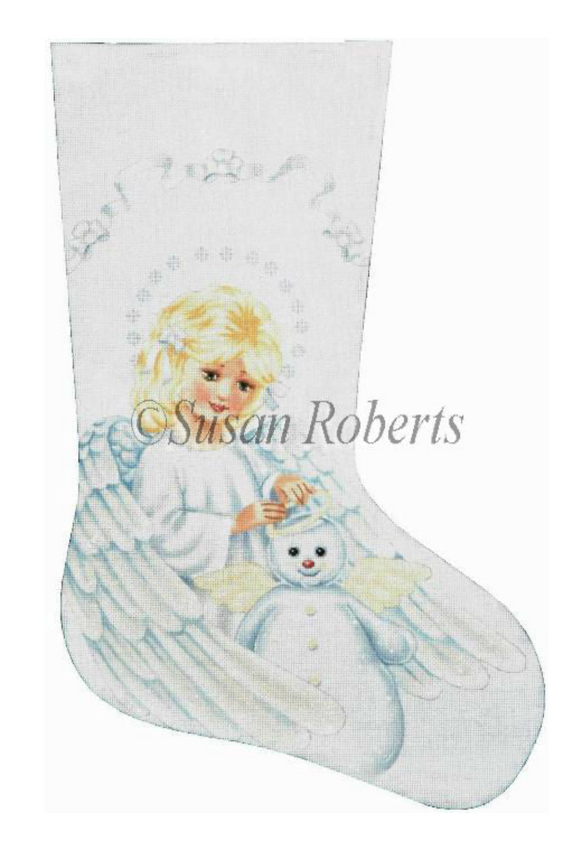 TTAXS374 - Angel and Snowman Stocking