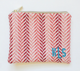 Herringbone Clutch Coral