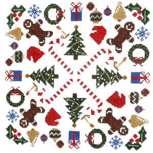 Christmas Mandala Needlepoint Canvas - 13 Mesh, 10” x 10”