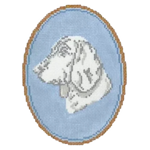 The Coonhound/Bloodhound Cameo Canvas - 3" x 5", 18 Mesh