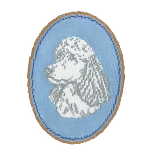 The Standard Poodle Cameo Canvas - 3" x 5", 18 Mesh