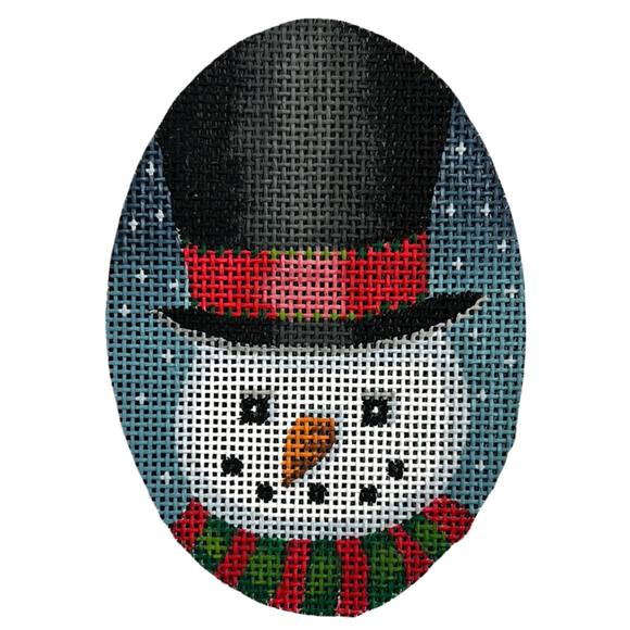 Top Hat Snowman Ornament Canvas - 3 1/2