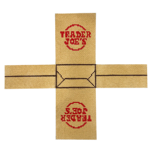 Trader Joe's Bag Needlepoint Canvas - 8" x 7", 18 Mesh