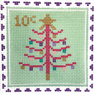 Tree Stamp Canvas - 4" x 4", 13 Mesh