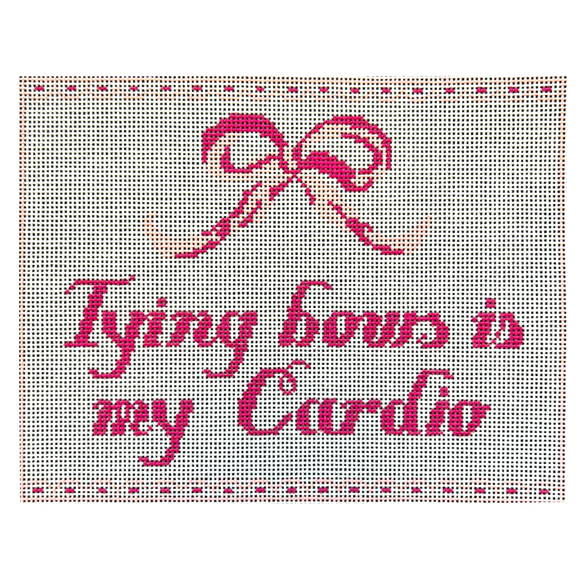 Tying Bows Pink Needlepoint Canvas - 9