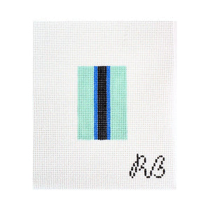 Green and Blue Stripe - Bag Tag Insert