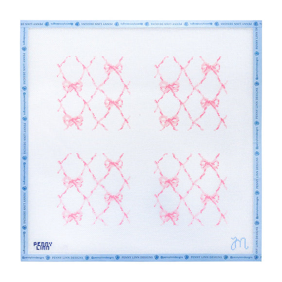 PLDTS Bow Lattice Pink Coasters