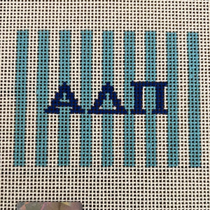 Alpha Delta Pi - Luggage tag insert w/ stripes -