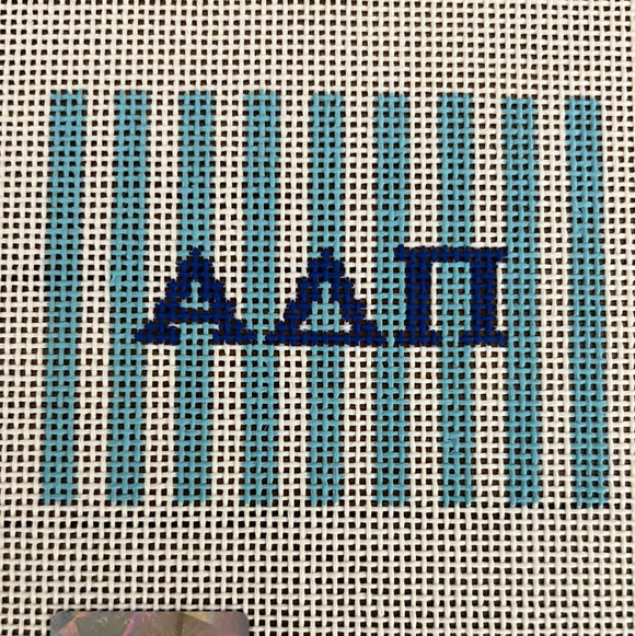 Alpha Delta Pi - Luggage tag insert w/ stripes -