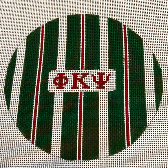 Phi Kappa Psi - Fraternity round w/stripes and greek letters