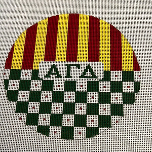 Pre-Sale Alpha Gamma Delta - Sorority Taxi round w/greek letters