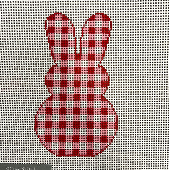 Gingham Bunny Pink Red