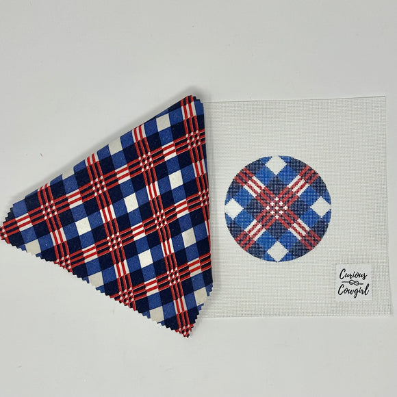 Red and white plaid