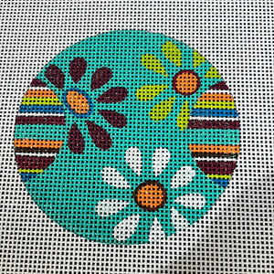 Flowers on Teal