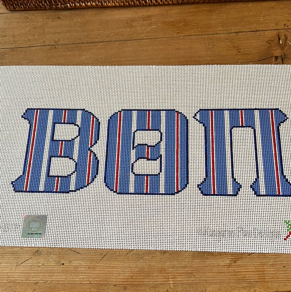 Beta Theta Pi - Large greek letters w/stripes-3 letter group