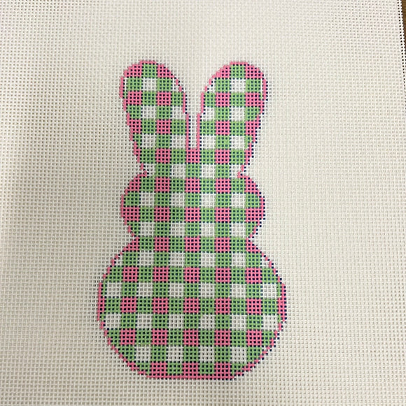 Gingham Bunny Pink Green