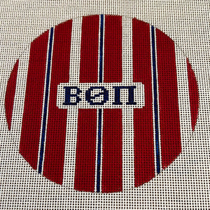 Beta Theta Pi - Fraternity round w/stripes and greek letters