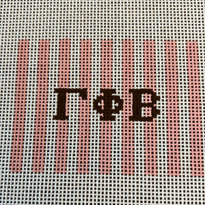 Gamma Phi Beta - 2 x 3 insert w/stripes and greek letters