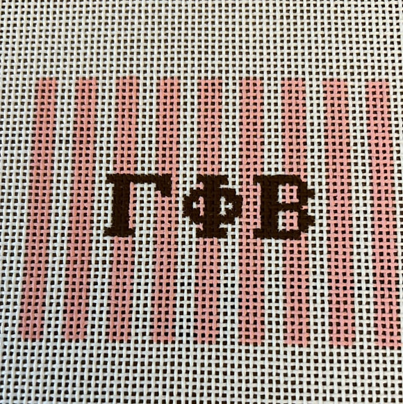 Gamma Phi Beta - 2 x 3 insert w/stripes and greek letters