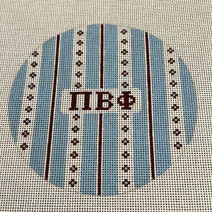 Pi Beta Phi - Retro stripe round w/greek letters