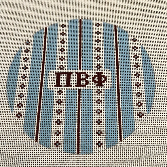 Pi Beta Phi - Retro stripe round w/greek letters