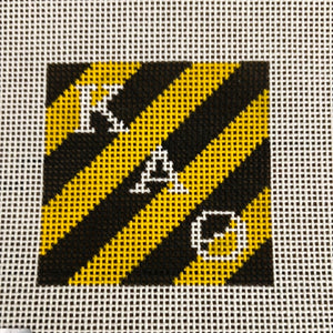 Kappa Alpha Theta - 2" insert w/diagonal stripes and letters