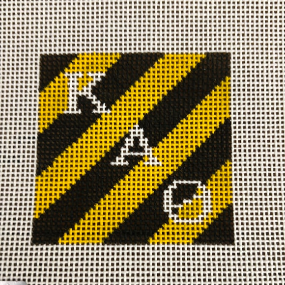 Kappa Alpha Theta - 2 insert w/diagonal stripes and letters