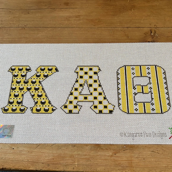Kappa Alpha Theta - Large greek letters w/multi pattern-3 letter group