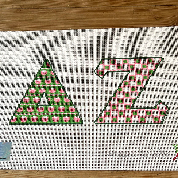 Delta Zeta - Large greek letters w/multi pattern-2 letter group