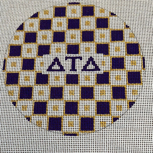 Delta Tau Delta - Fraternity round w/checks and greek letters