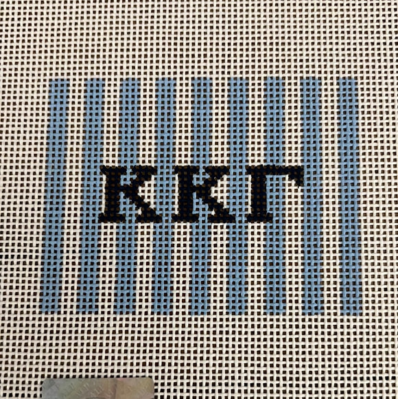 Kappa Kappa Gamma - Luggage tag insert w/ stripes -