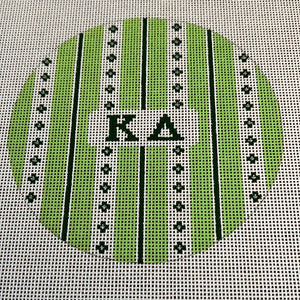 Kappa Delta - Retro stripe round w/greek letters