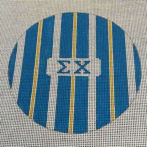 Sigma Chi - Fraternity round w/stripes and greek letters
