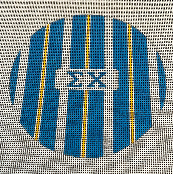 Sigma Chi - Fraternity round w/stripes and greek letters