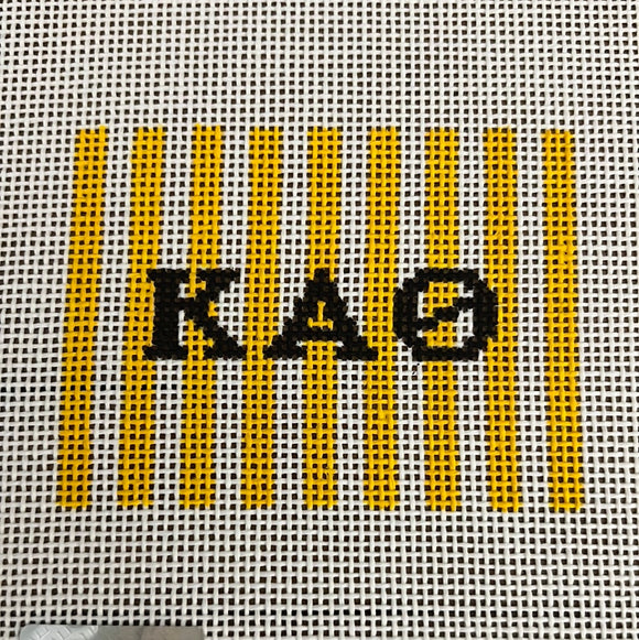 Kappa Alpha Theta - Luggage tag insert w/ stripes -