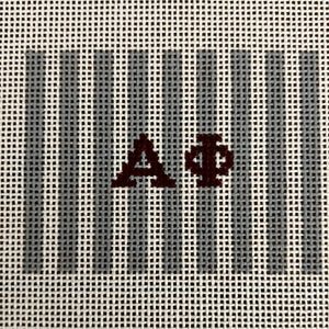 Alpha Phi - Luggage tag insert w/ stripes -