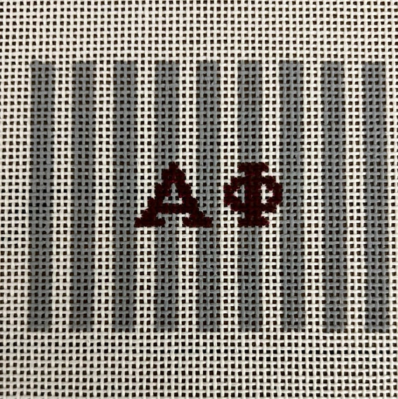 Alpha Phi - Luggage tag insert w/ stripes -