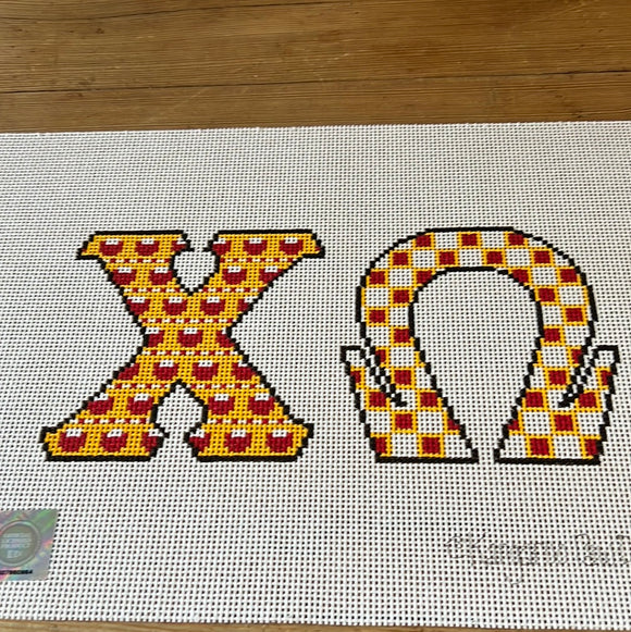 Chi Omega - Large greek letters w/multi pattern-2 letter group