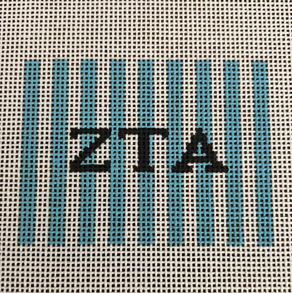 Zeta Tau Alpha - Luggage tag insert w/ stripes -