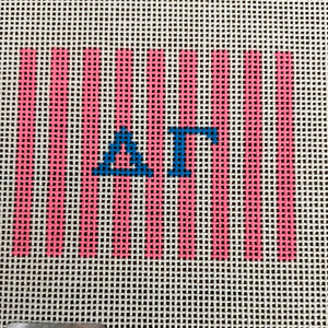 Delta Gamma - Luggage tag insert w/ stripes -