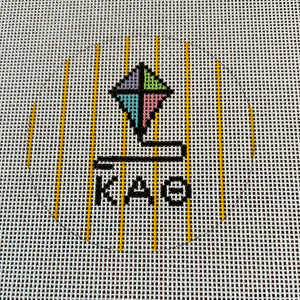 Pre-Sale Kappa Alpha Theta - 3" round w/greek letters and mascot