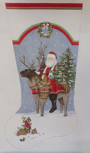 Santa and Reindeer Sock