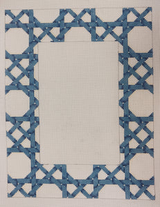 Blue and White Caning Frame