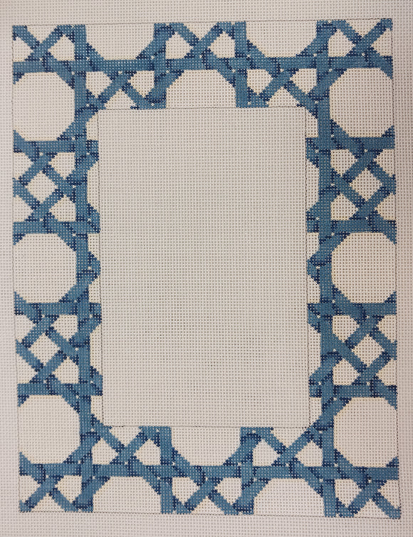 Blue and White Caning Frame