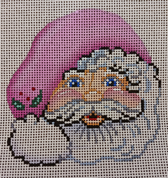 Santa Face with Baby Pink Hat